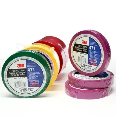 3M™ Ruban adhésif en PVC souple 471 - d'un côté, Film PVC, caoutchouc - résine - Illustration 26800