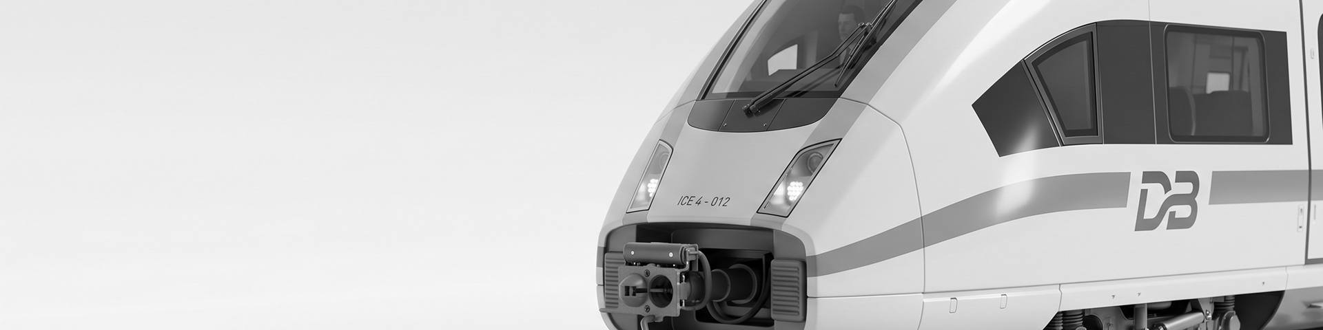 Moderner Personenzug für Anwendungen in der Bahnindustrie