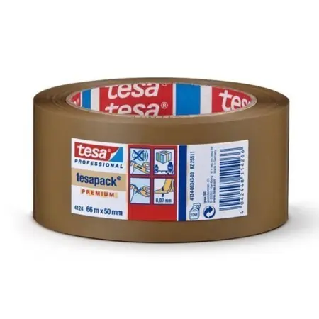 tesapack® 4124 Ruban adhésif d'emballage en PVC - d'un côté, Film PVC, Caoutchouc naturel - Illustration 26196